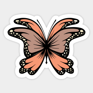 Brown Aesthetic Butterfly Sticker